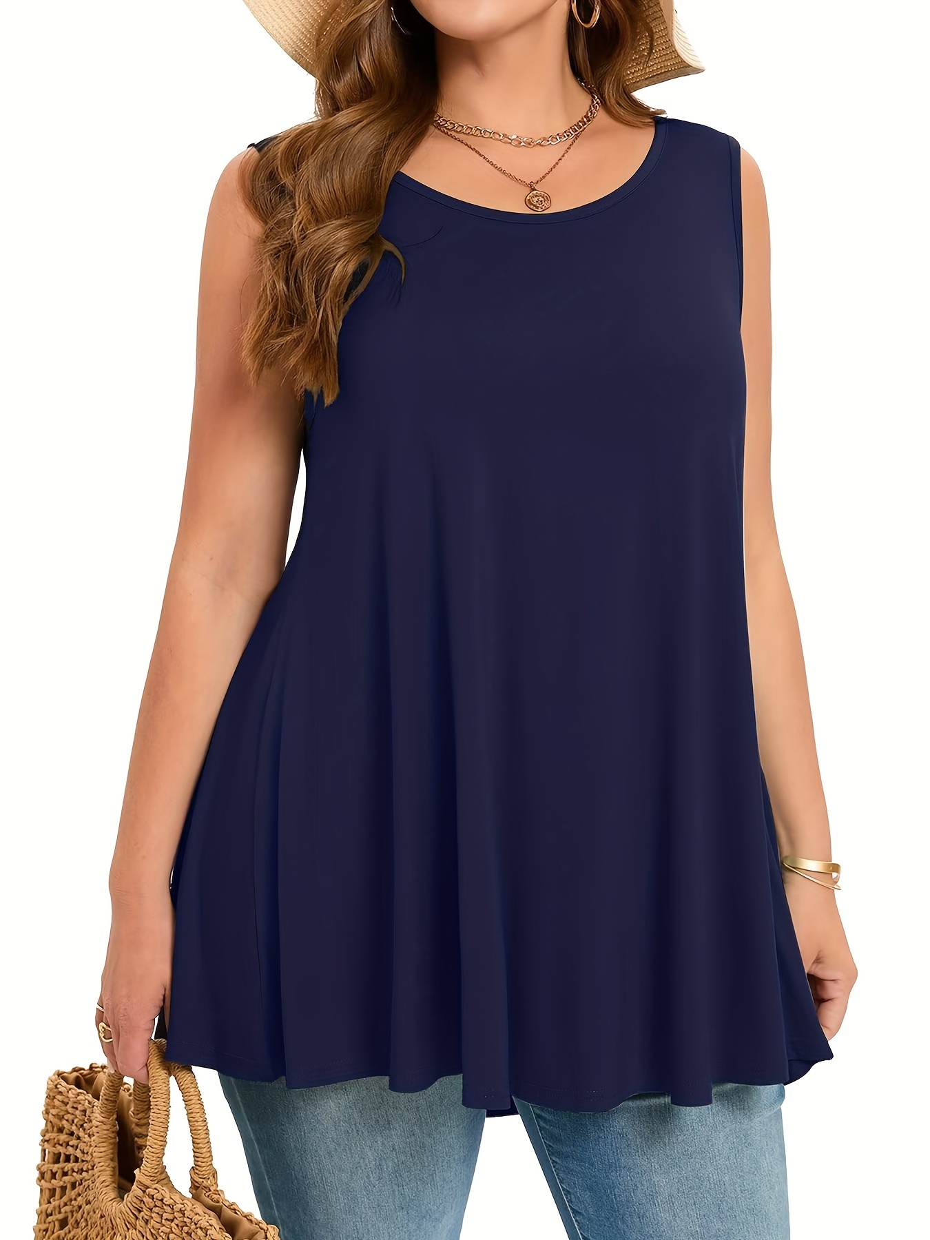 Summer Upf Clothing - Camiseta sin mangas lisa y sencilla