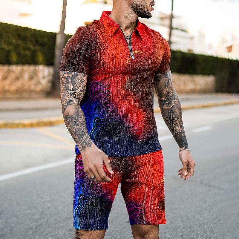 Summer Clothing Styles - Conjunto de Camiseta Polo con Cierre
