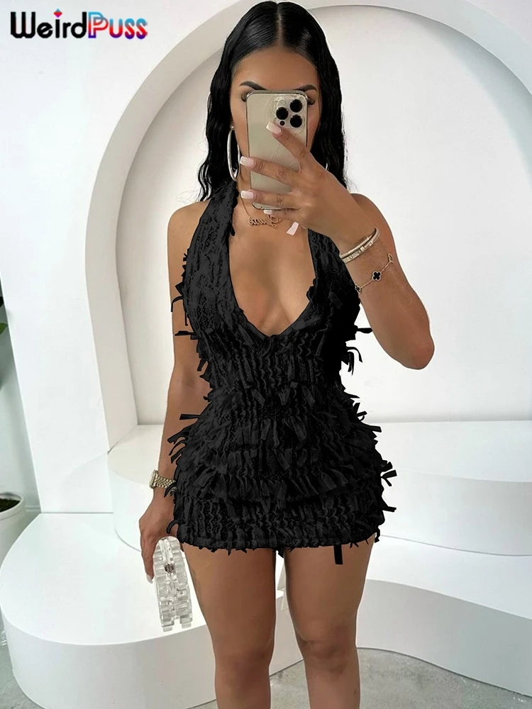 Summer Clothing Zara - Weird Puss-vestido Sexy con borlas y