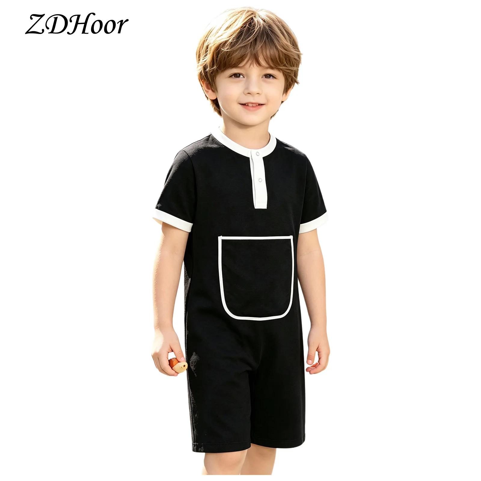 Summer Clothing Boys - Mono con botones para niños y