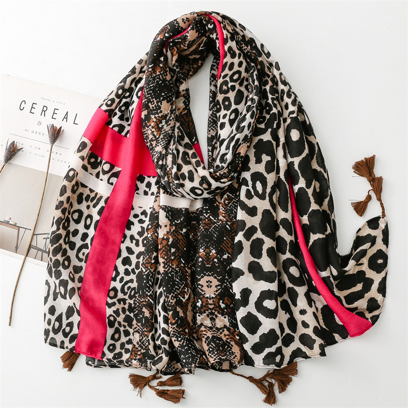Summer Clothing Hijab - Bufanda de algodón con estampado de