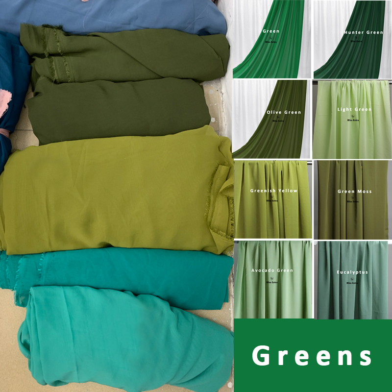 Summer Green Clothing - Georgette-tela de gasa verde de alta