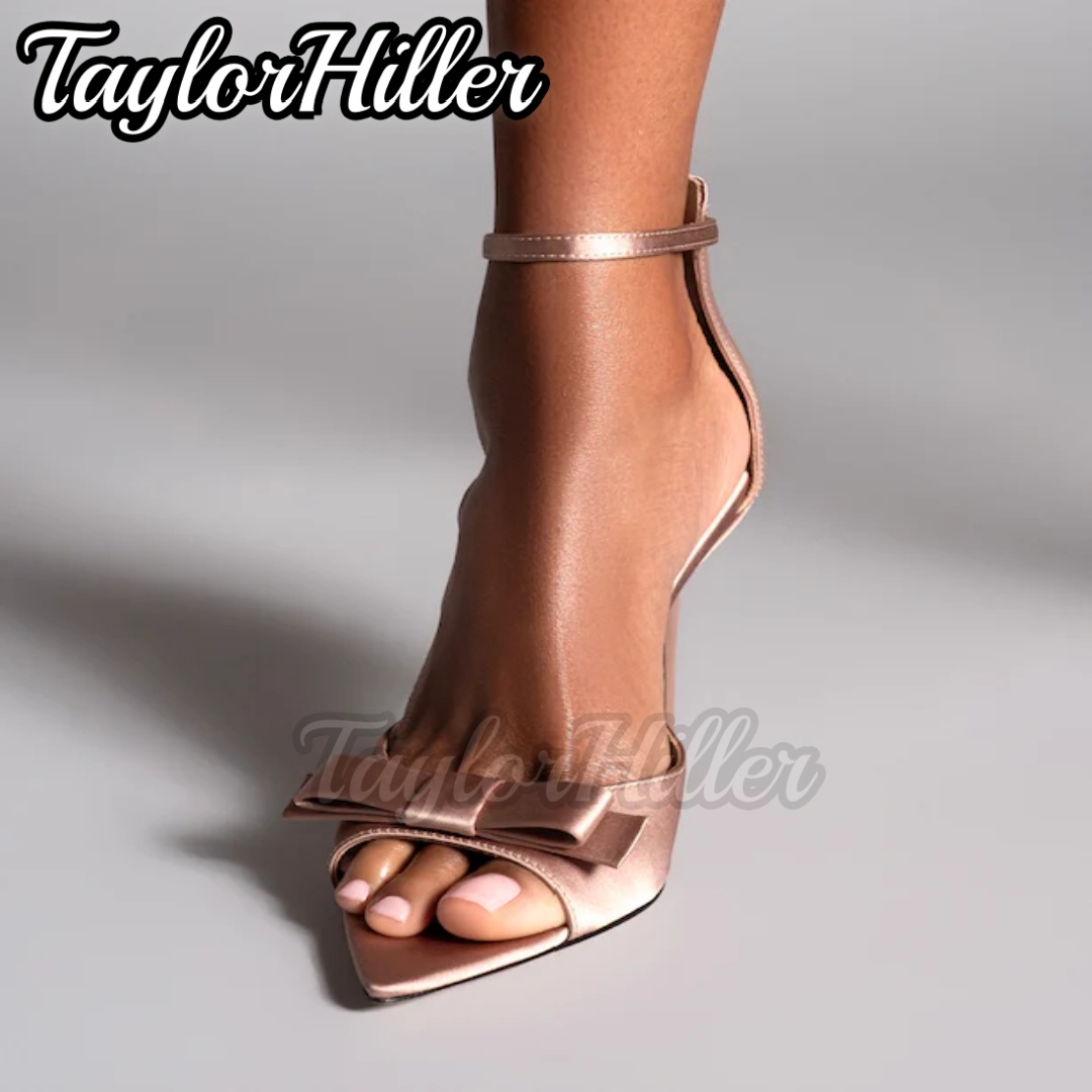 Summer Clothing Sale - Sandalias de tacón alto con nudo