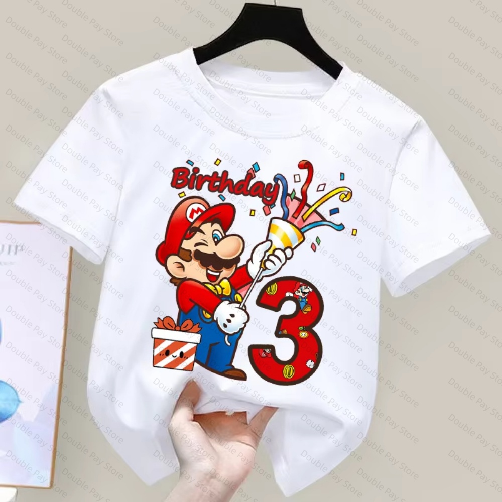 Summer Clothing Kids Boys - Camiseta con número de cumpleaños de