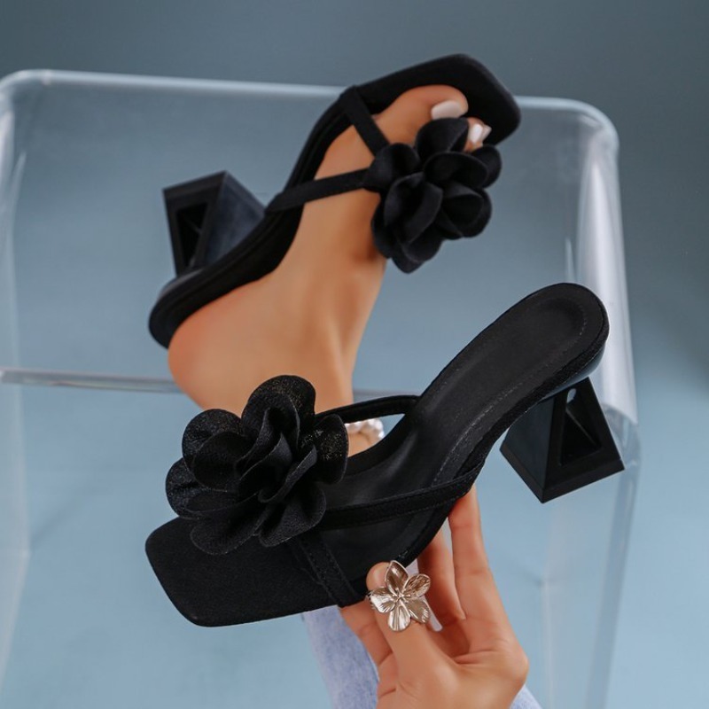 Summer Clothing Sale - Sandalias de tacón alto con decoración