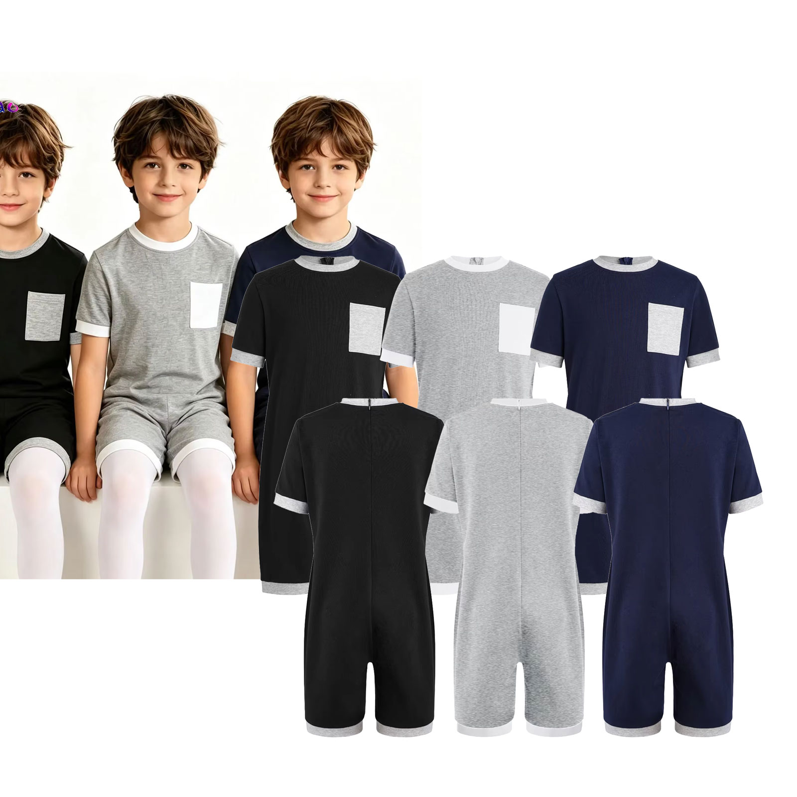 Summer Clothing Boys - 3 Piezas de Ropa Adaptada para