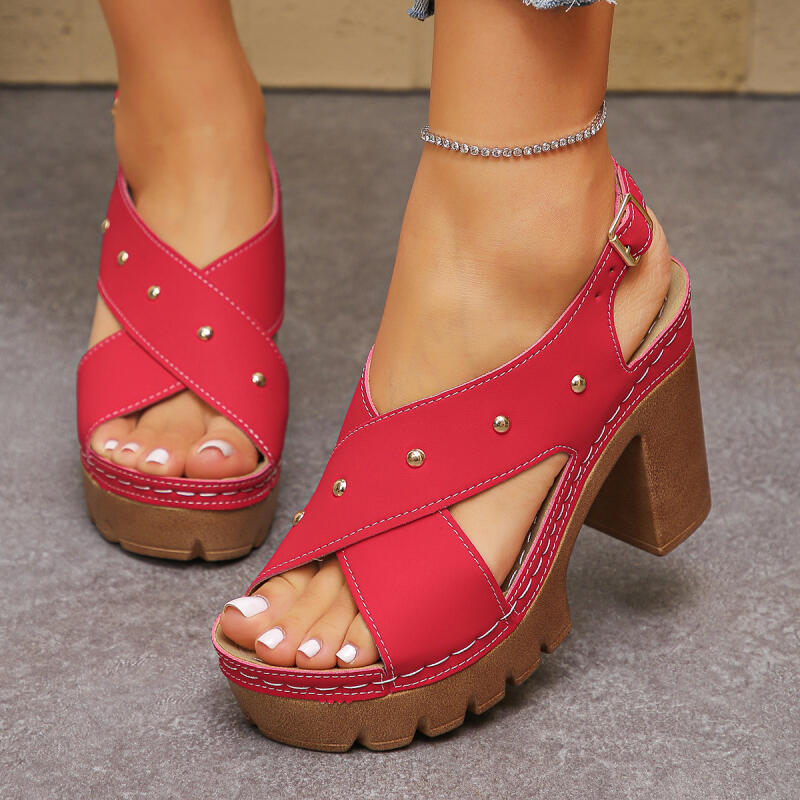 Summer Clothing Sale - Sandalias de gladiador con correa cruzada