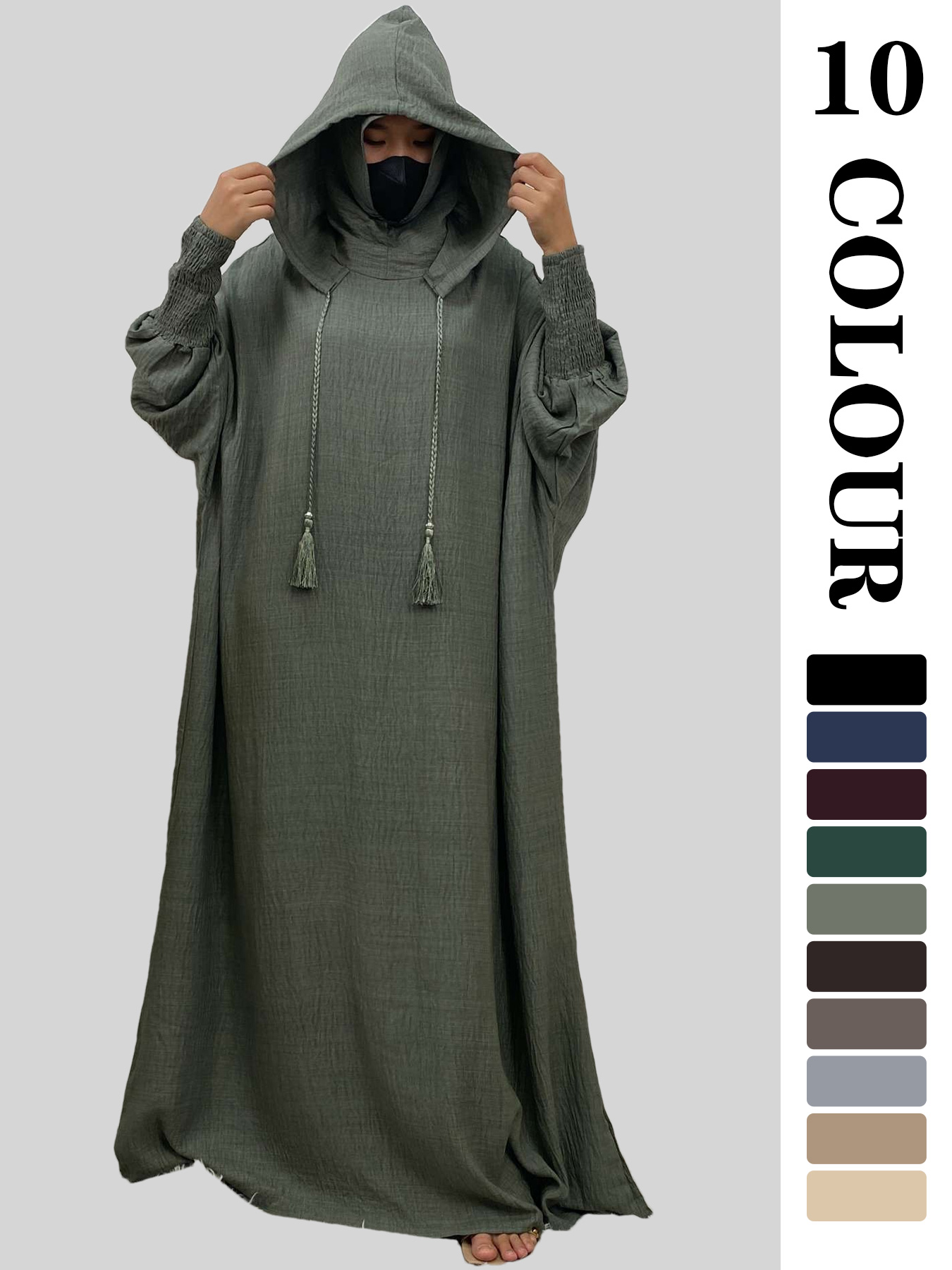 Summer Clothing Colors - Abayas musulmanas de 12 colores para
