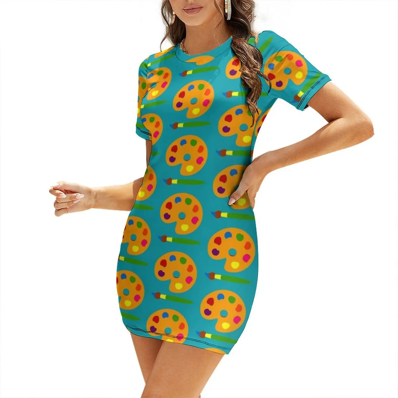 Summer Clothing Palette - Vestido de manga corta con paleta