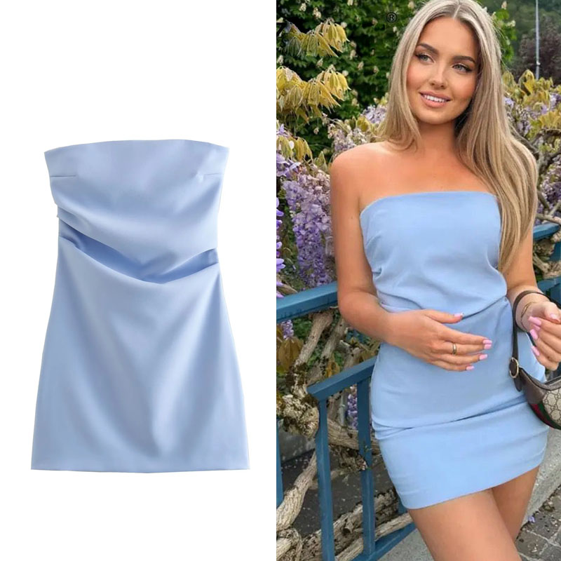 Vestido TRAF para mujer, vesti - Summer Clothing Zara reseña y precio