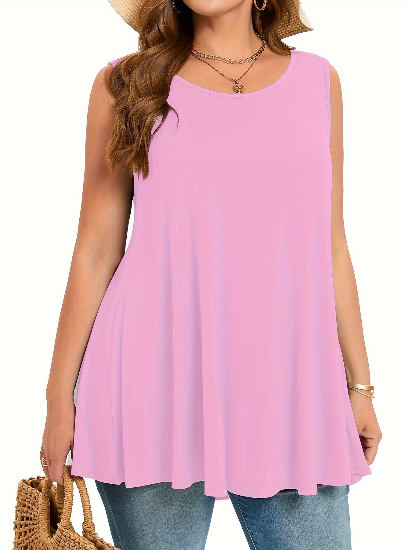 Camiseta sin mangas lisa y sen - Summer Upf Clothing reseña y precio