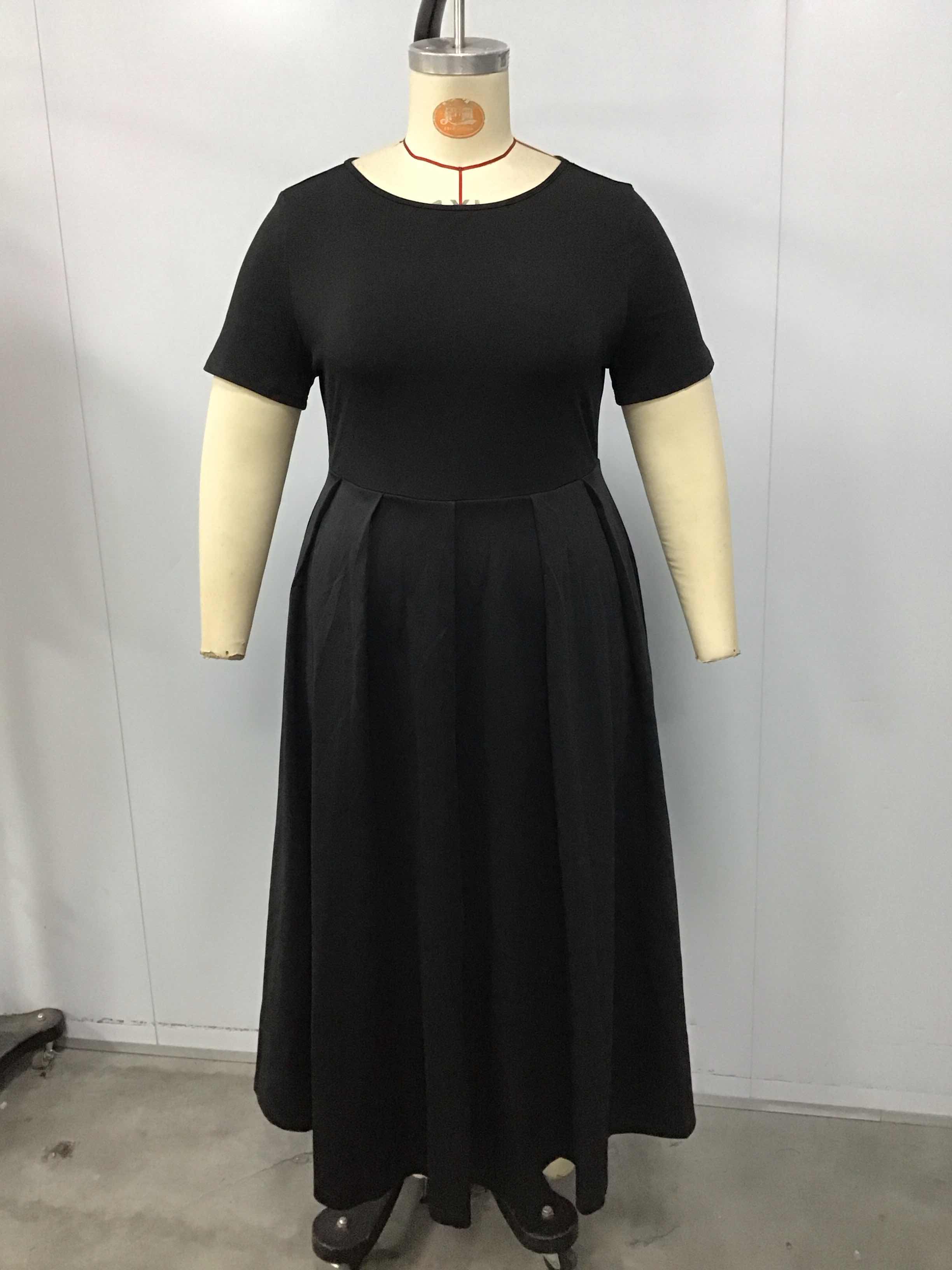 Vestido negro de talla grande  - Summer Upf Clothing reseña y precio
