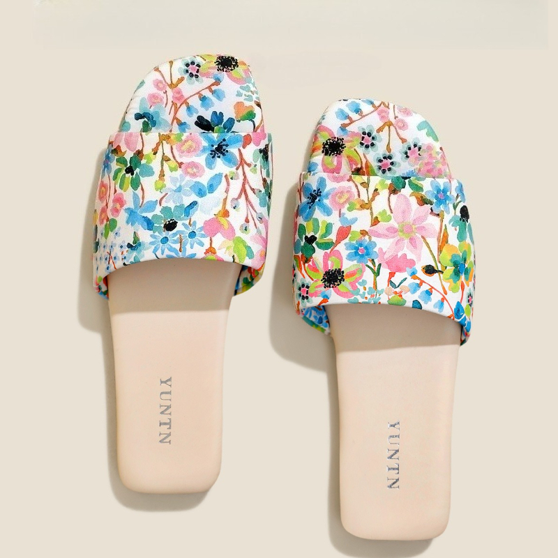 Pantuflas Planas Estampadas Co - Summer Cloth reseña y precio