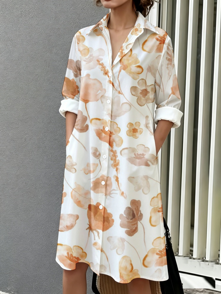 Vestido Camisero Estampado Flo - Sundress Midi Floral reseña y precio