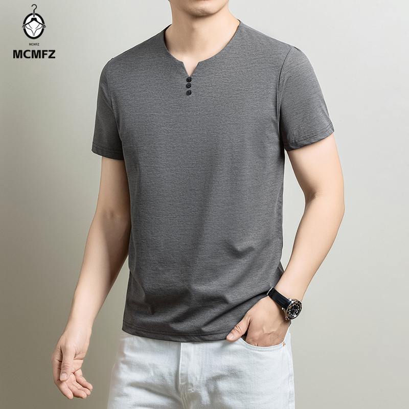 Camiseta Henley básica para ho - Summer Cloth reseña y precio