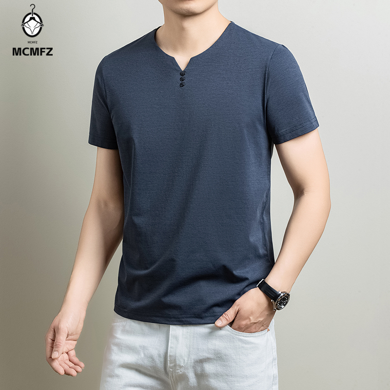 Camiseta Henley básica para ho - Summer Cloth reseña y precio