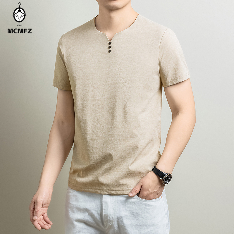 Camiseta Henley básica para ho - Summer Cloth reseña y precio