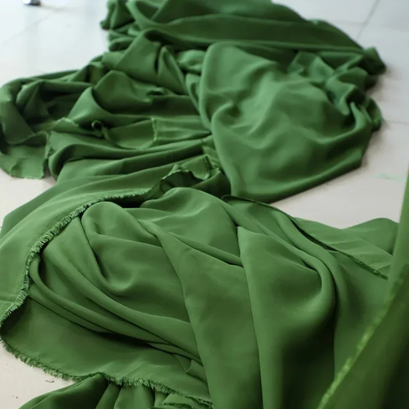 Georgette-tela de gasa verde d - Summer Green Clothing reseña y precio