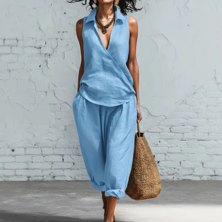 Conjunto de Dos Piezas de Lino - Summer Clothing Zara reseña y precio