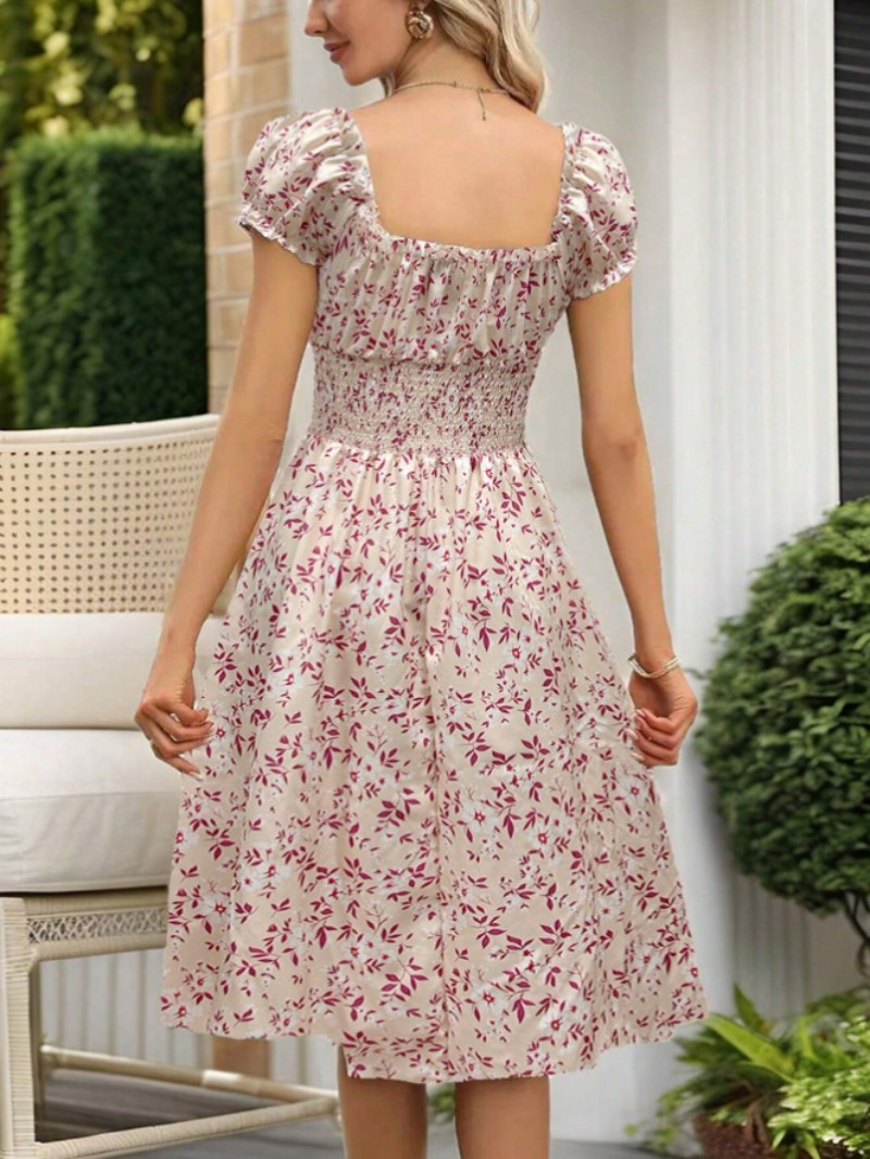 Vestidos Florales Vintage Eleg - Sundress Midi Floral reseña y precio